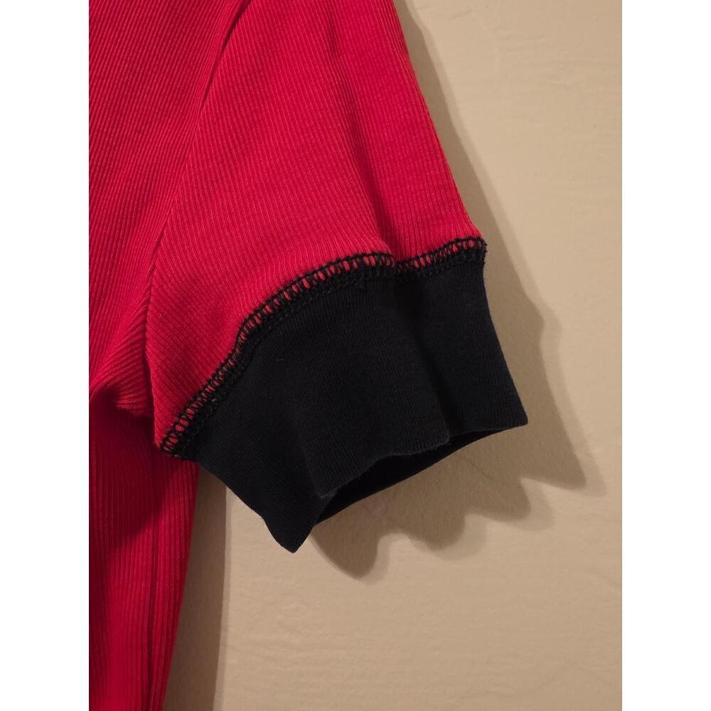 ❤️ Lauren Jeans Co Ralph Lauren Red Ribbed Tee XS | 2000s Y2K - Picture 4 of 5
